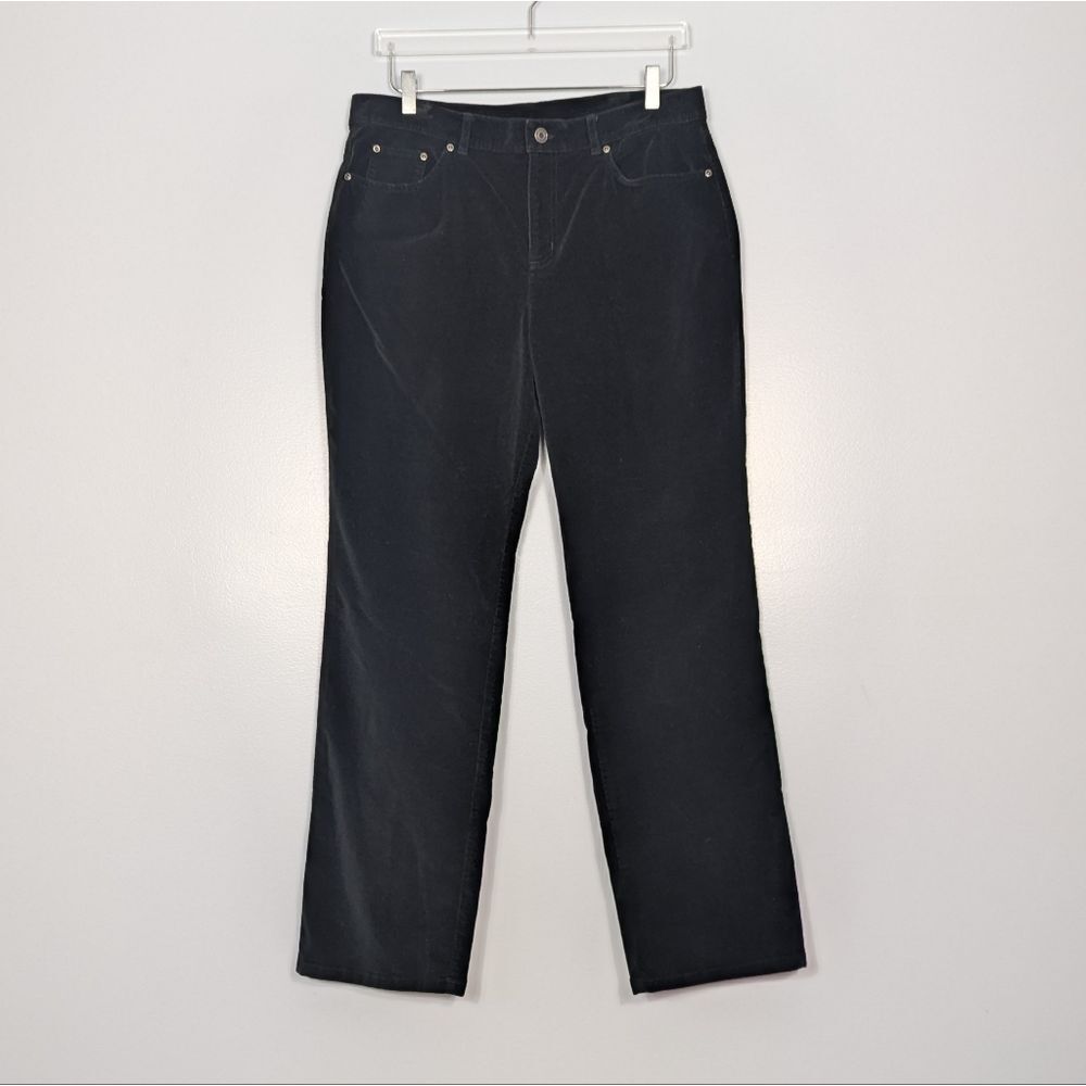 Talbots Black Velvet Stretch Pants Women's 12